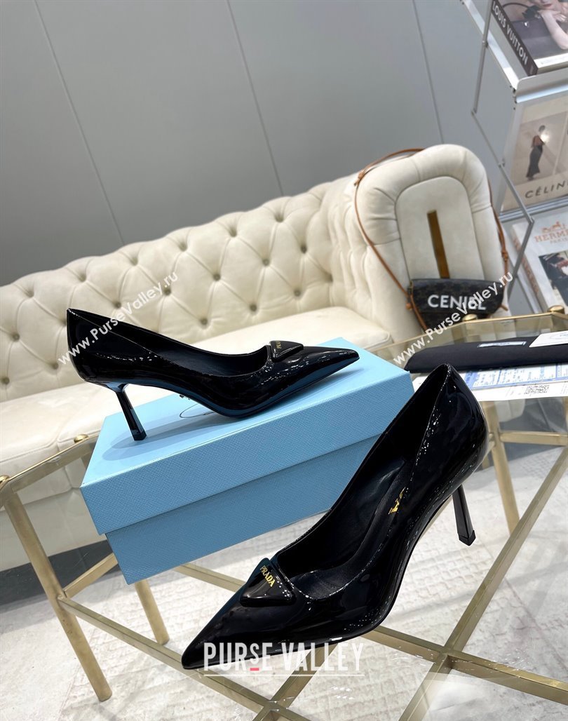 Prada Patent leather pumps 7.5cm Black 2024 022802 (MD-240228080)