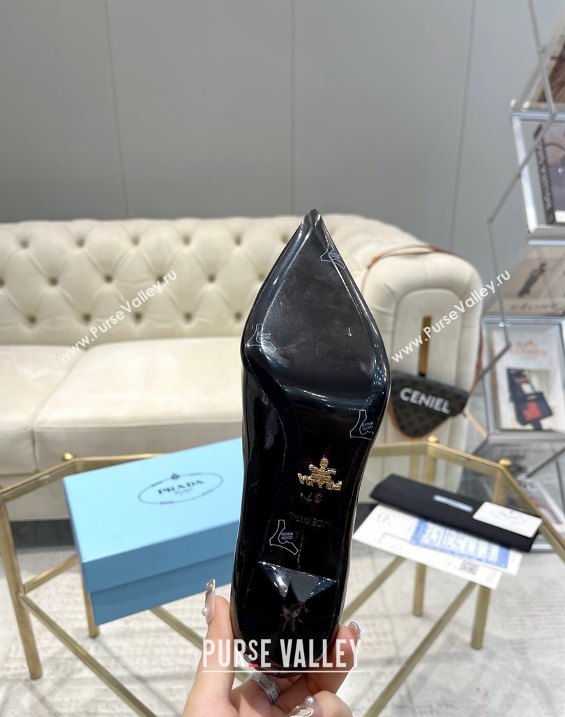 Prada Patent leather pumps 7.5cm Black 2024 022802 (MD-240228080)