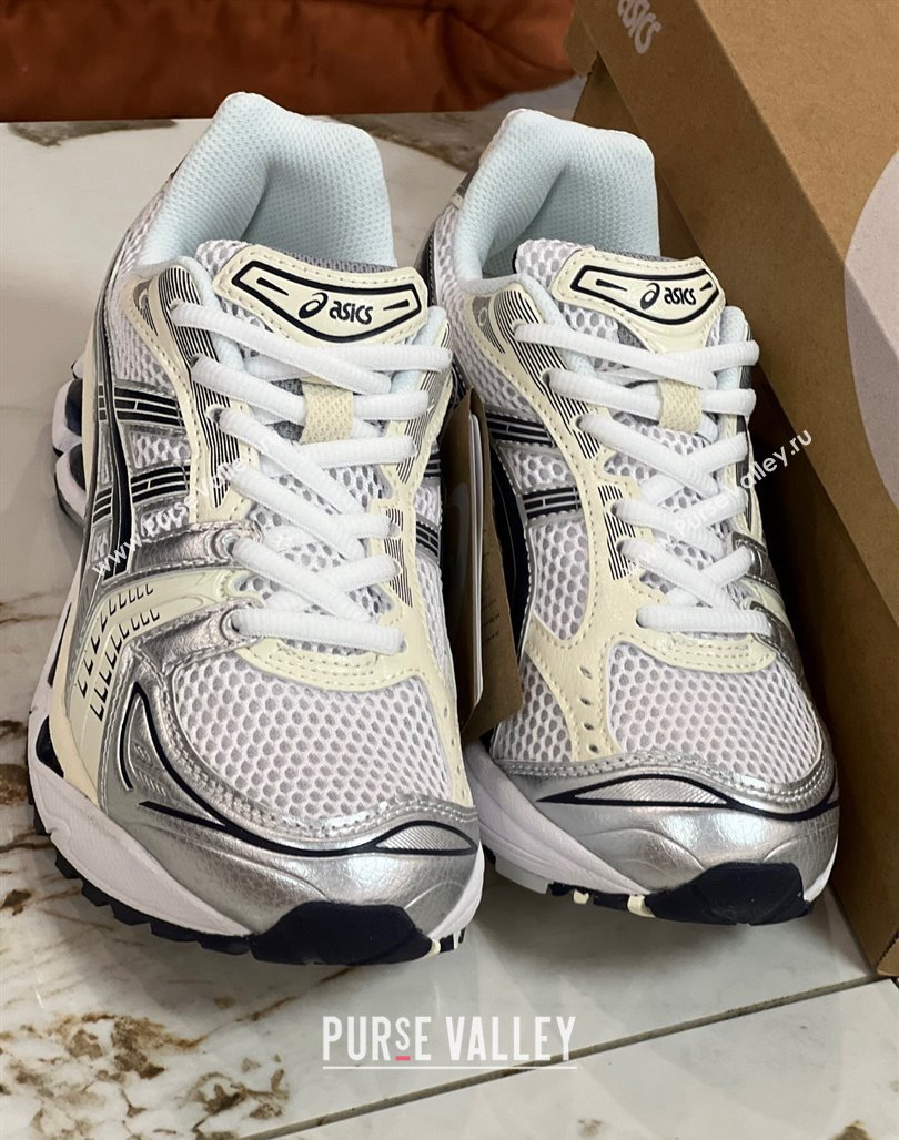 JJJJound x Asics Gel- Kayano 14 Sneakers in Silver Leather and Mesh 2 2024 (8-240227138)
