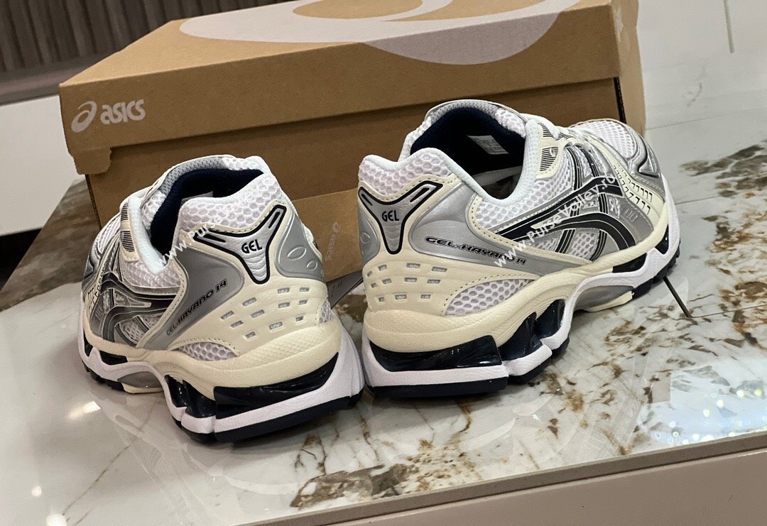 JJJJound x Asics Gel- Kayano 14 Sneakers in Silver Leather and Mesh 2 2024 (8-240227138)