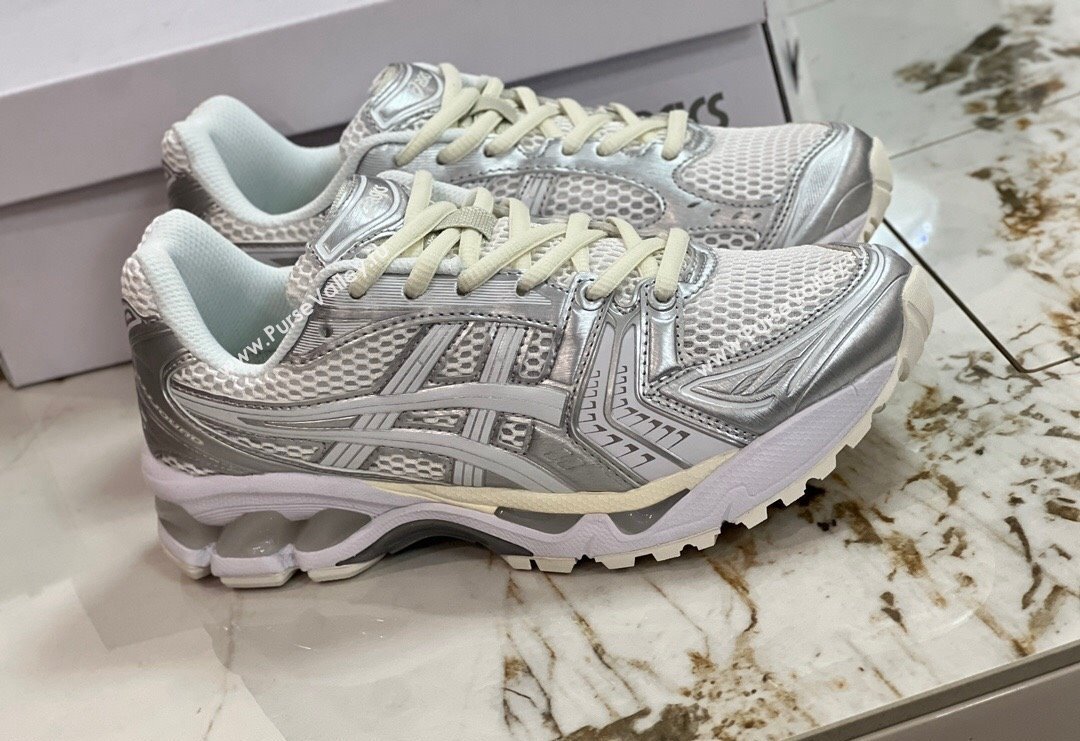 JJJJound x Asics Gel- Kayano 14 Sneakers in Silver Leather and Mesh 3 2024 (8-240227139)