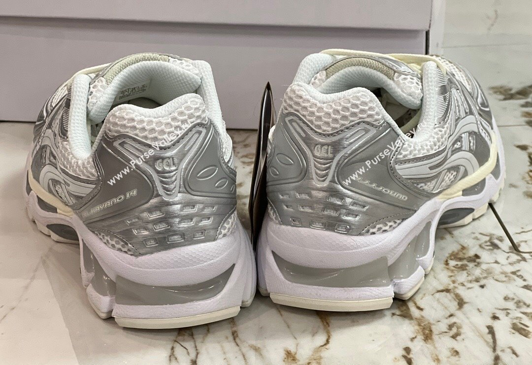 JJJJound x Asics Gel- Kayano 14 Sneakers in Silver Leather and Mesh 3 2024 (8-240227139)