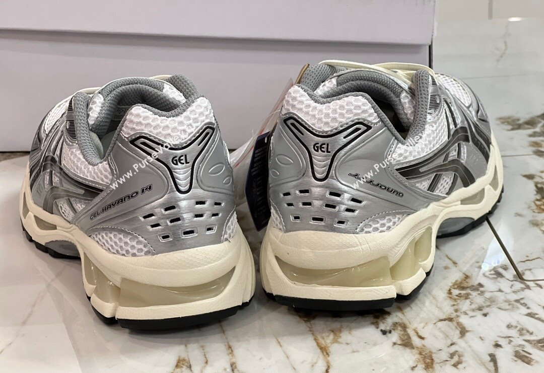 JJJJound x Asics Gel- Kayano 14 Sneakers in Silver Leather and Mesh 4 2024 (8-240227140)