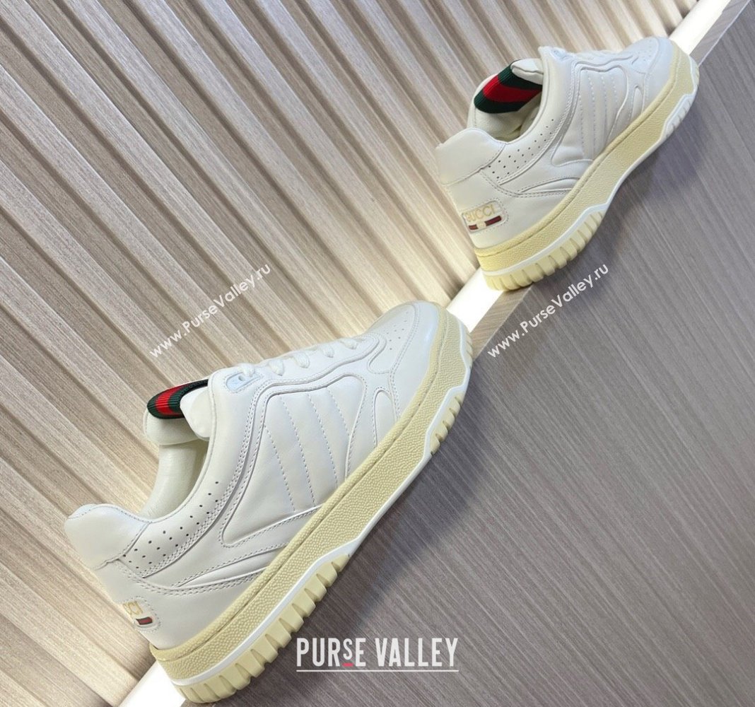 Gucci Re-Web Sneakers in White Leather 2024 0228 (KL-240228019)