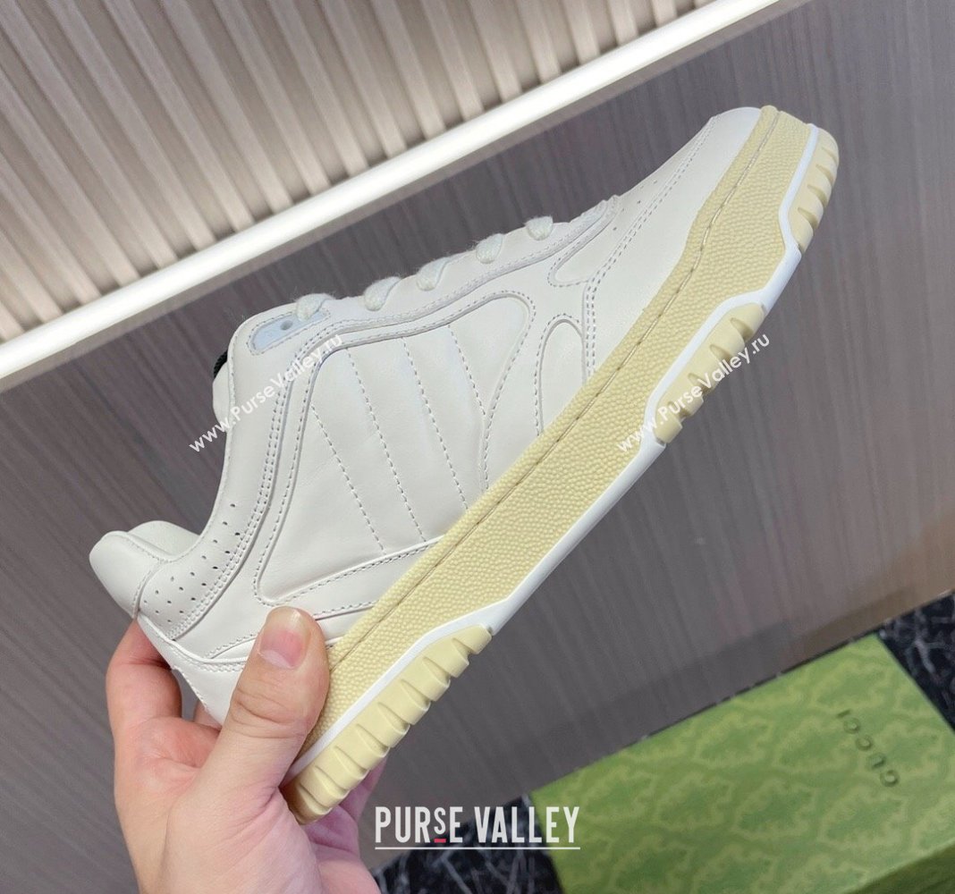 Gucci Re-Web Sneakers in White Leather 2024 0228 (KL-240228019)