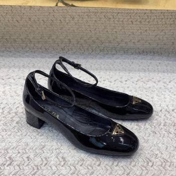 Prada Patent leather pumps 3.5cm Black 2024 0228 (KL-240228050)