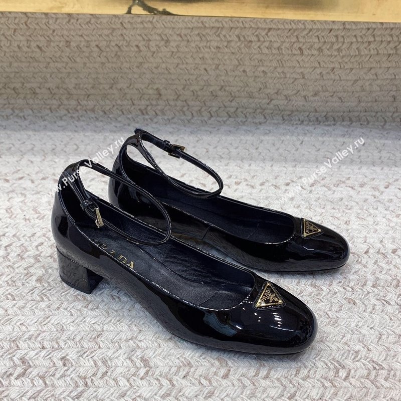 Prada Patent leather pumps 3.5cm Black 2024 0228 (KL-240228050)