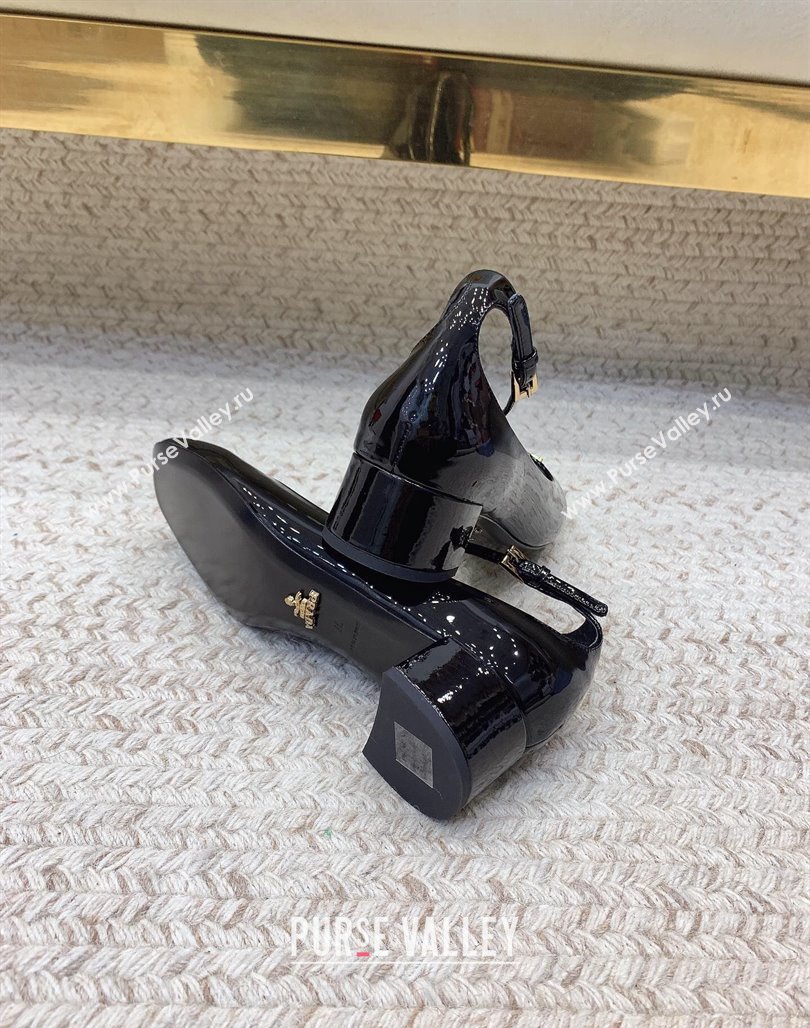 Prada Patent leather pumps 3.5cm Black 2024 0228 (KL-240228050)
