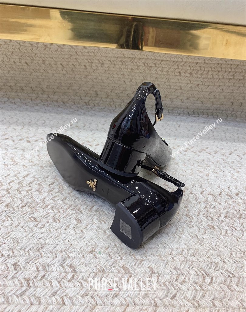 Prada Patent leather pumps 3.5cm Black 2024 0228 (KL-240228050)