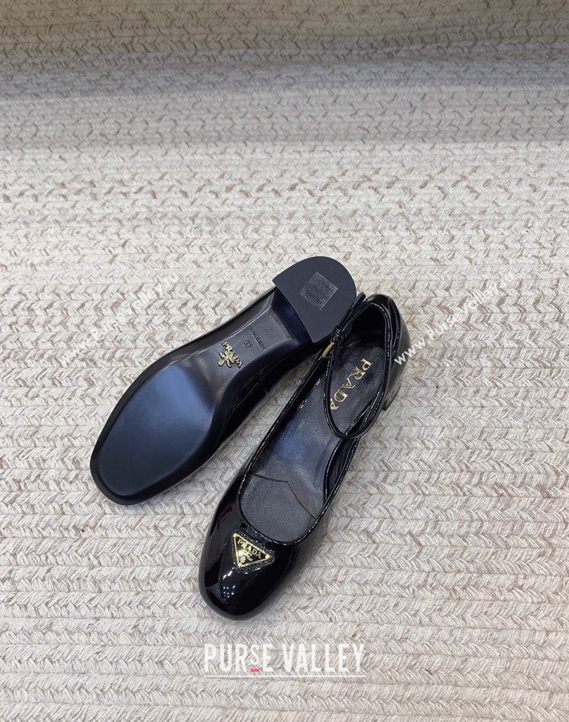 Prada Patent leather pumps 3.5cm Black 2024 0228 (KL-240228050)