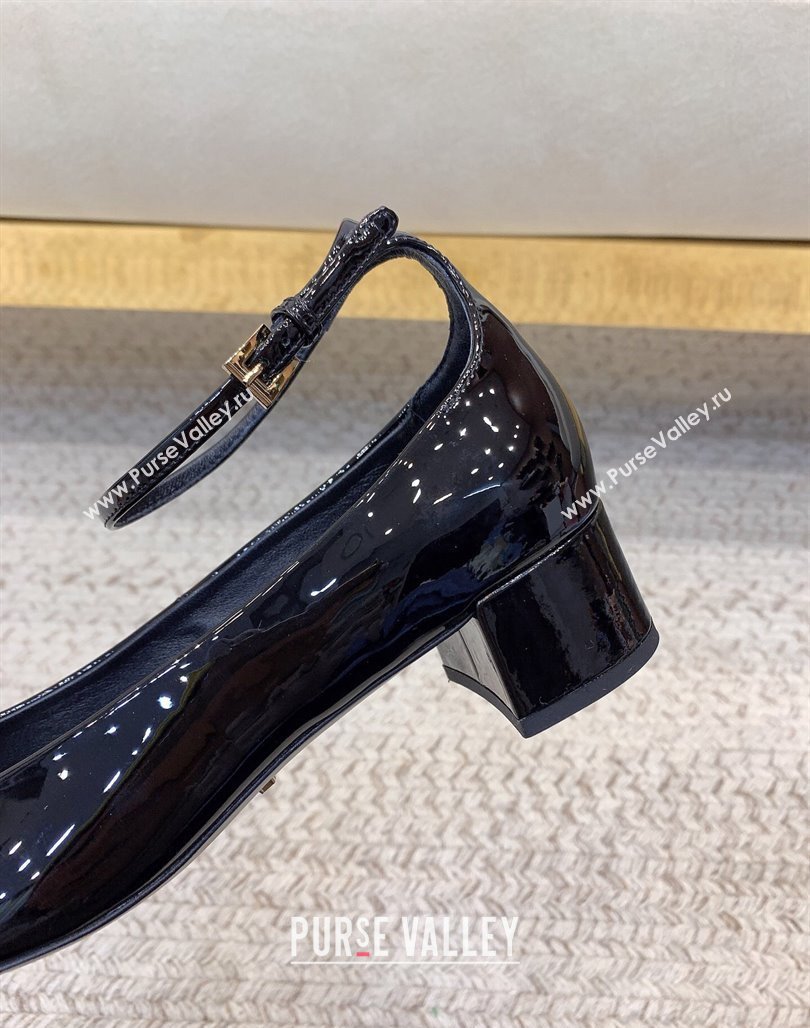 Prada Patent leather pumps 3.5cm Black 2024 0228 (KL-240228050)