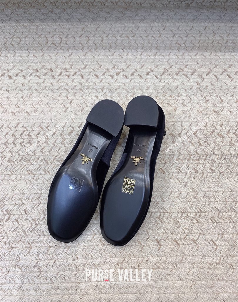 Prada Velvet pumps 3.5cm Black 2024 0228 (KL-240228051)
