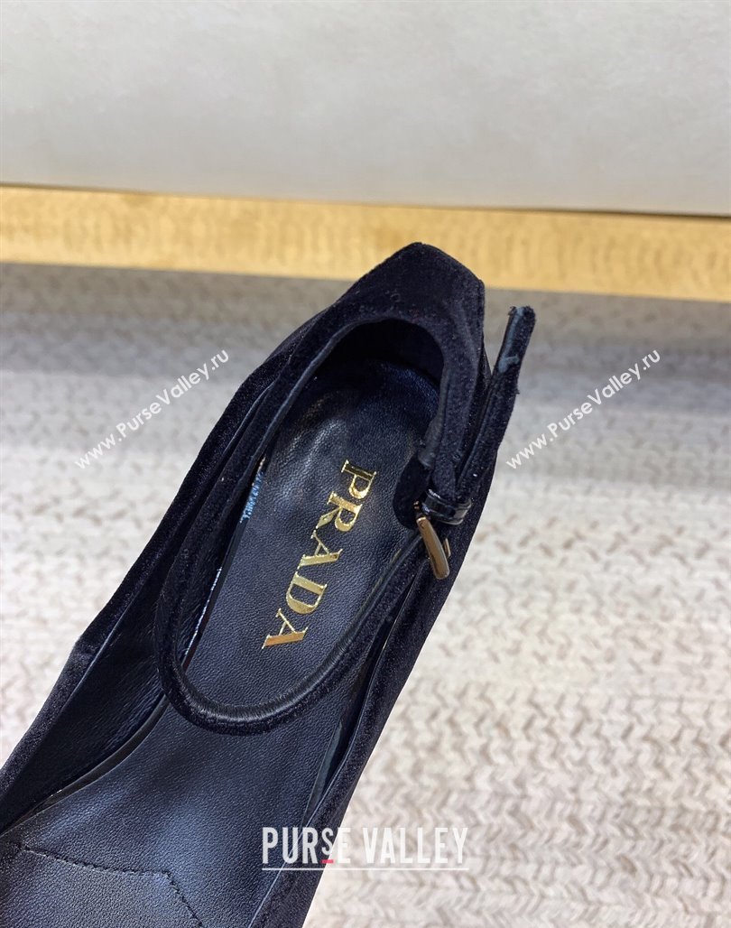 Prada Velvet pumps 3.5cm Black 2024 0228 (KL-240228051)