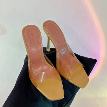 Amina Muaddi Alexa Glass Slide Sandals 11cm in PVC Yellow 2023 AM09112 (ZN-240228039)