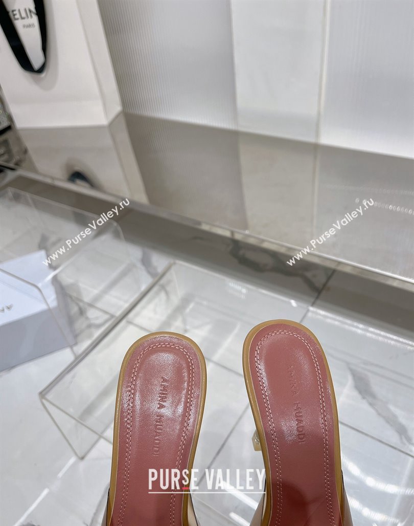 Amina Muaddi Alexa Glass Slide Sandals 11cm in PVC Yellow 2023 AM09112 (ZN-240228039)