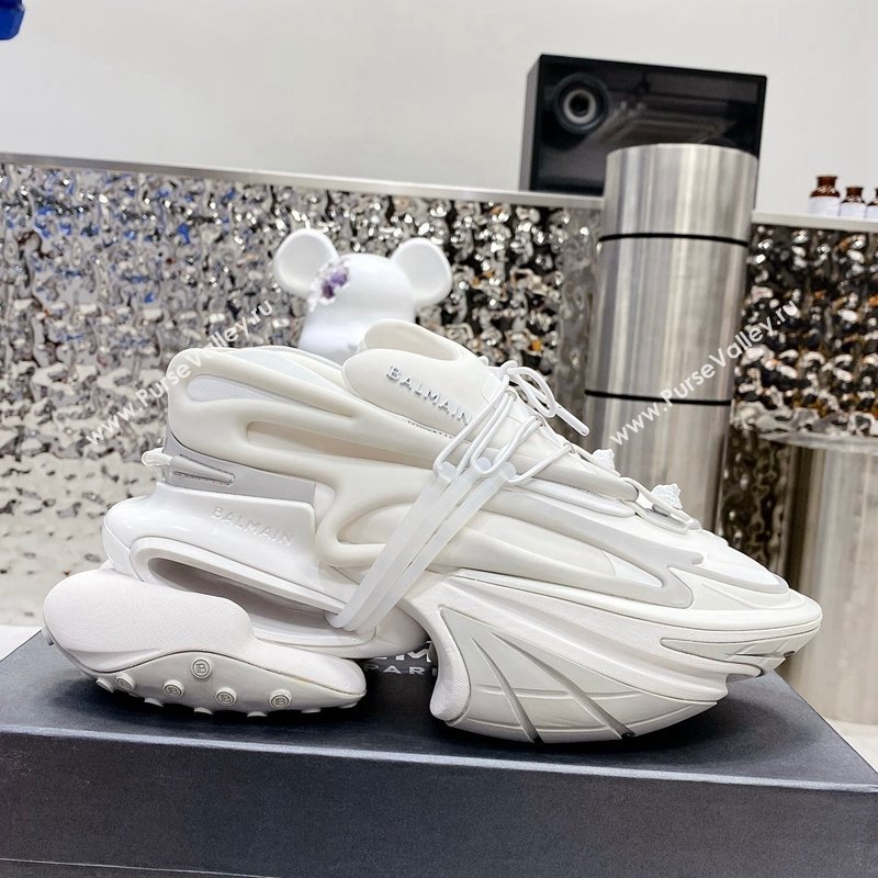 Balmain Unicorn high-top trainers 8cm in rubber and leather White2 2024 032802 (MD-240328068)