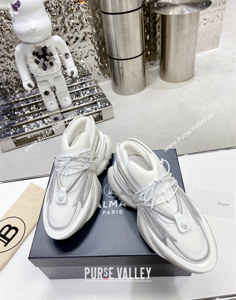 Balmain Unicorn high-top trainers 8cm in rubber and leather White2 2024 032802 (MD-240328068)