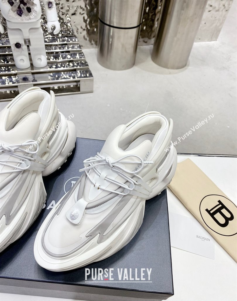 Balmain Unicorn high-top trainers 8cm in rubber and leather White2 2024 032802 (MD-240328068)