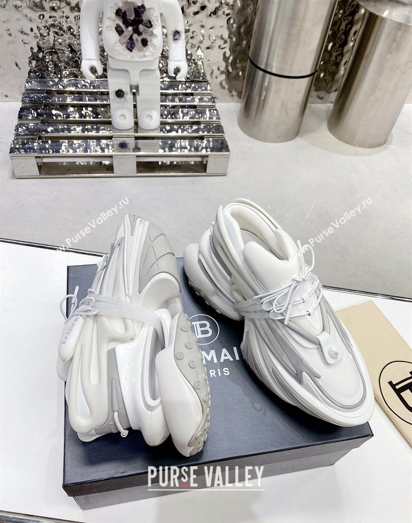 Balmain Unicorn high-top trainers 8cm in rubber and leather White2 2024 032802 (MD-240328068)