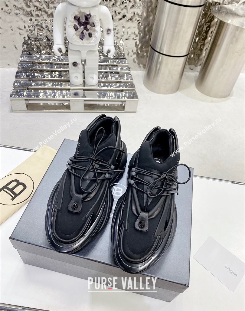 Balmain Unicorn high-top trainers 8cm in rubber and leather Black2 2024 032802 (MD-240328070)