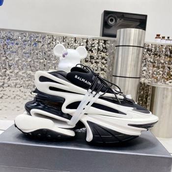 Balmain Unicorn high-top trainers 8cm in rubber and leather White/Black 2024 032802 (MD-240328071)