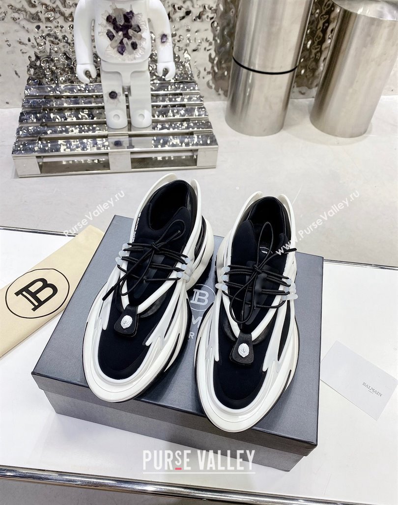 Balmain Unicorn high-top trainers 8cm in rubber and leather White/Black 2024 032802 (MD-240328071)