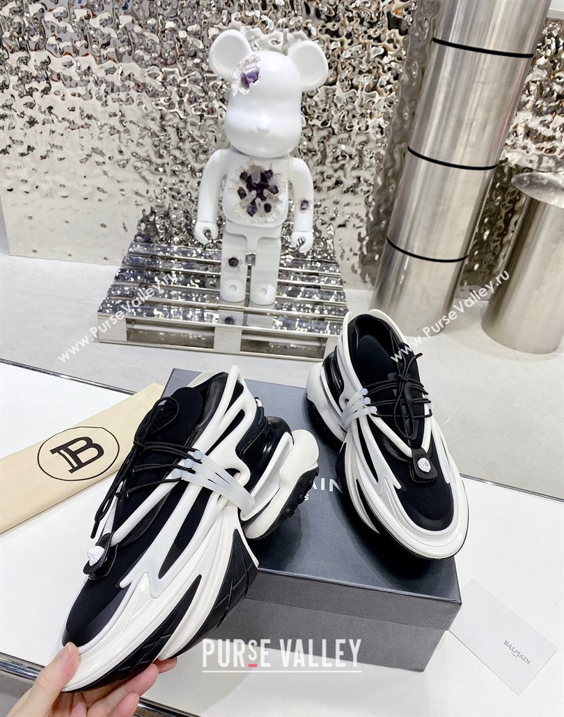 Balmain Unicorn high-top trainers 8cm in rubber and leather White/Black 2024 032802 (MD-240328071)