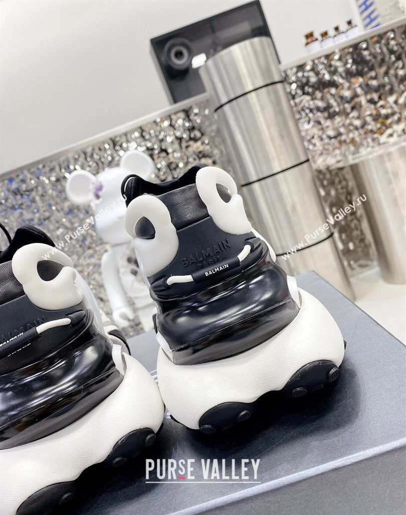 Balmain Unicorn high-top trainers 8cm in rubber and leather White/Black 2024 032802 (MD-240328071)