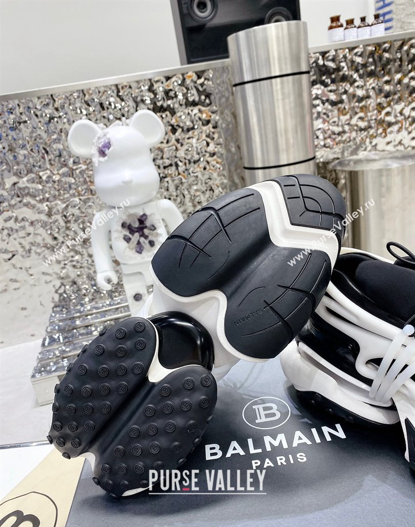 Balmain Unicorn high-top trainers 8cm in rubber and leather White/Black 2024 032802 (MD-240328071)
