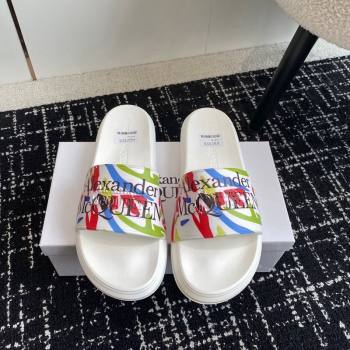 Alexander McQueen TPU Slide Sandals Multicolor 2024 043003 (KL-240430113)
