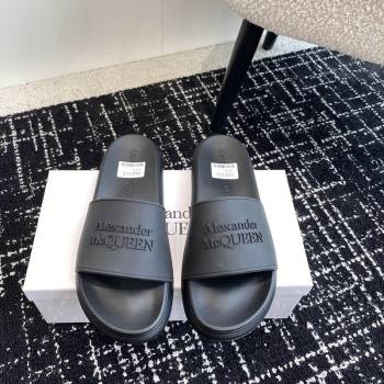 Alexander McQueen TPU Slide Sandals All Black 2024 043010 (KL-240430121)