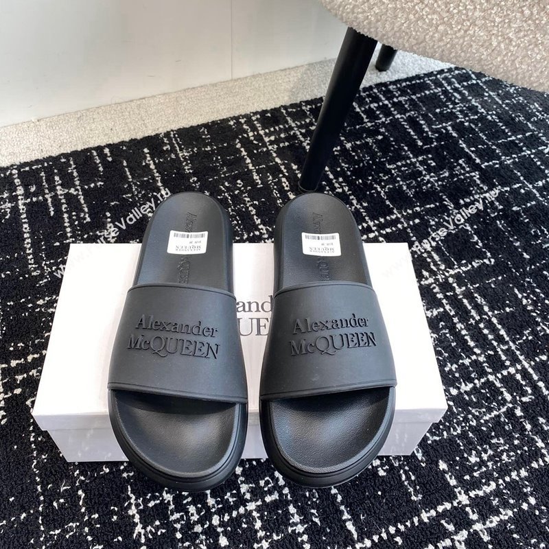 Alexander McQueen TPU Slide Sandals All Black 2024 043010 (KL-240430121)