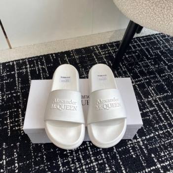 Alexander McQueen TPU Slide Sandals All White 2024 0430 (KL-240430123)