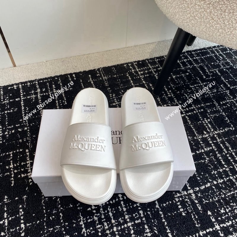 Alexander McQueen TPU Slide Sandals All White 2024 0430 (KL-240430123)