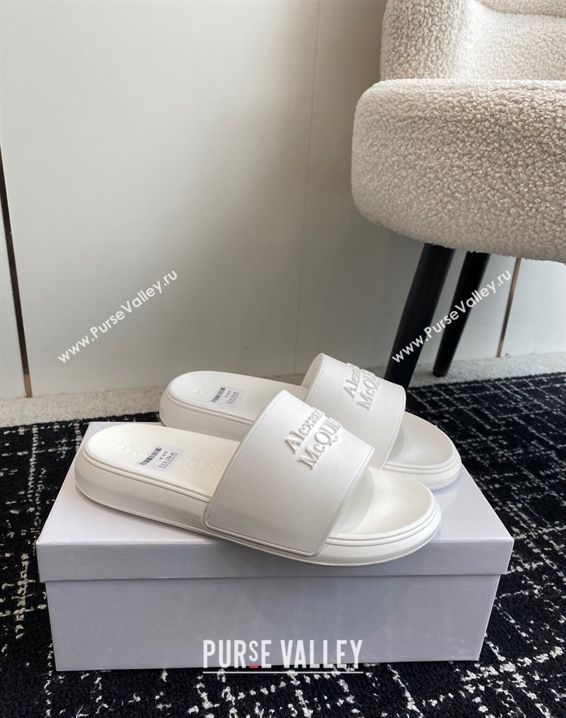 Alexander McQueen TPU Slide Sandals All White 2024 0430 (KL-240430123)