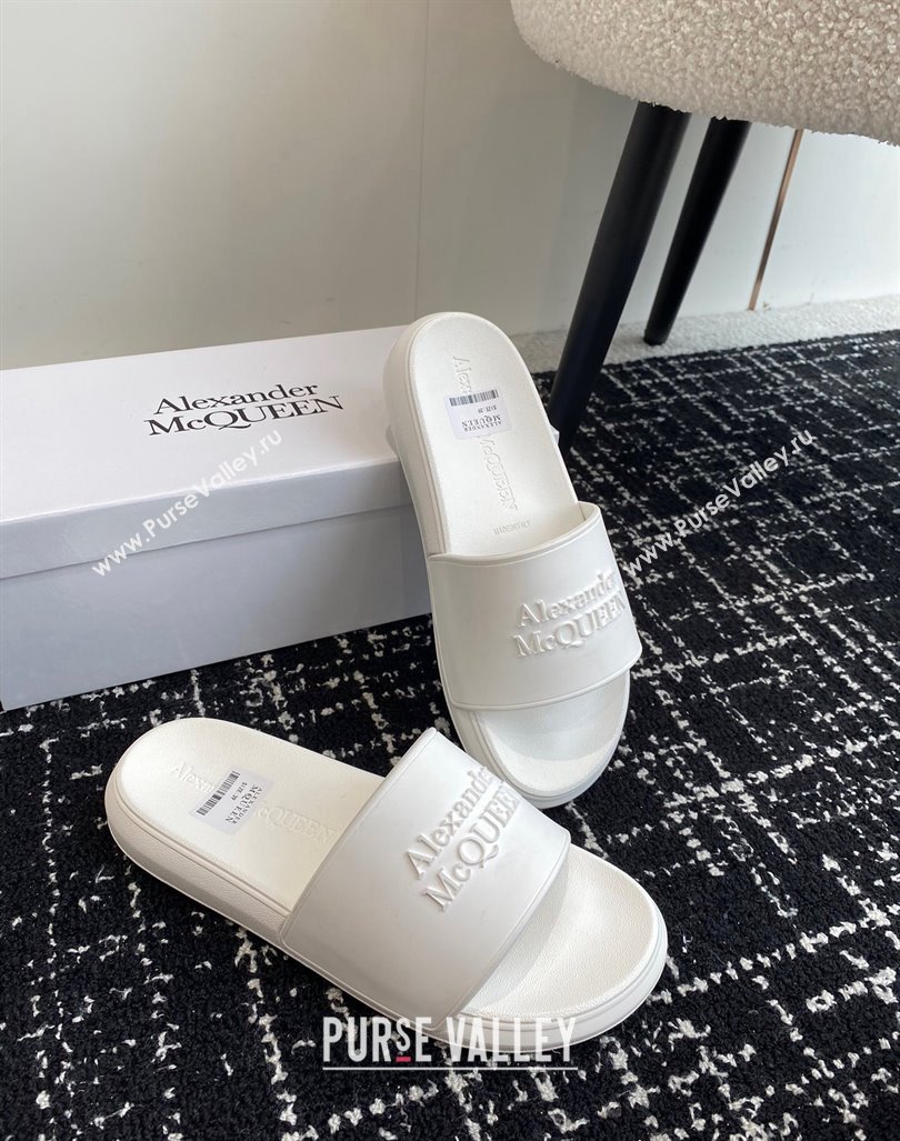 Alexander McQueen TPU Slide Sandals All White 2024 0430 (KL-240430123)