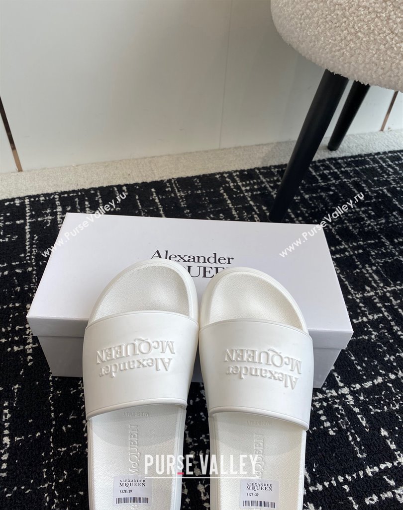 Alexander McQueen TPU Slide Sandals All White 2024 0430 (KL-240430123)