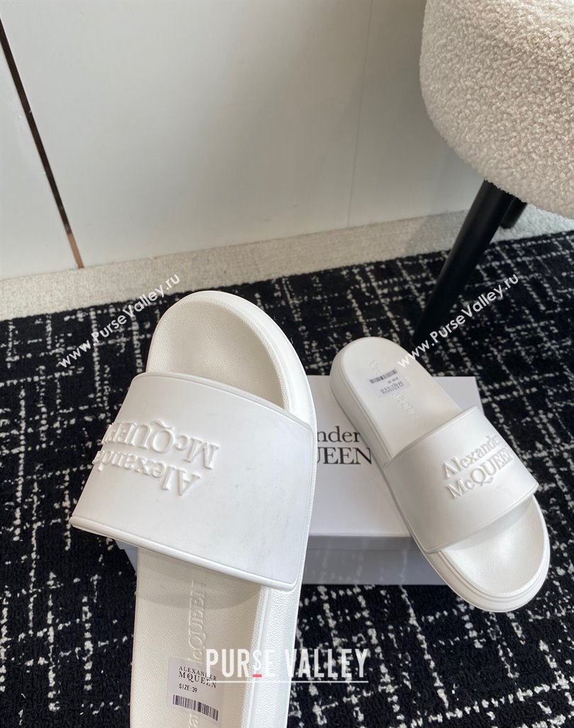 Alexander McQueen TPU Slide Sandals All White 2024 0430 (KL-240430123)