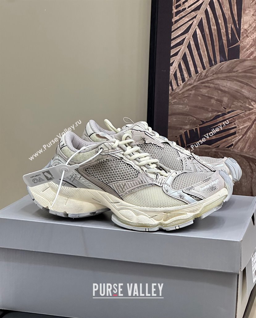 Balenciaga Stapler Trainers Sneakers in Mesh Light Grey 2024 1009 (SS-241009087)