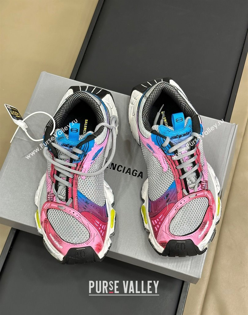 Balenciaga Stapler Trainers Sneakers in Mesh Multicolor 2024 1009 (SS-241009088)