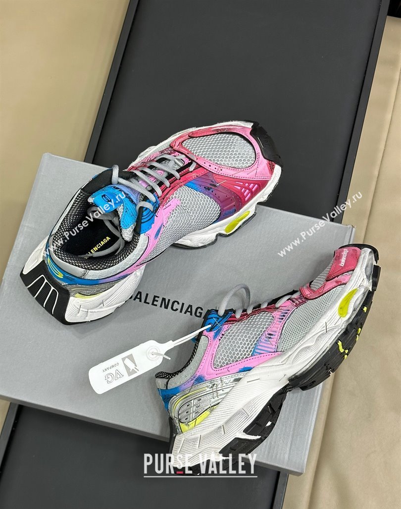 Balenciaga Stapler Trainers Sneakers in Mesh Multicolor 2024 1009 (SS-241009088)