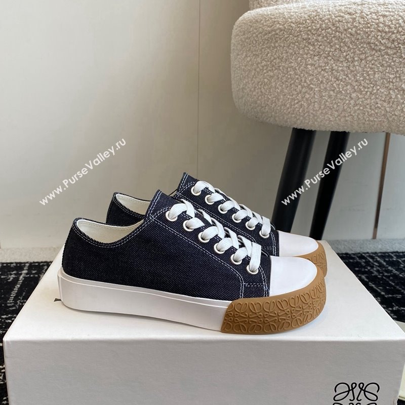 Loewe Terra Vulca Canvas Low-top Sneakers Dark Blue 2024 (KL-241009092)