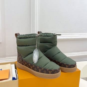 Louis Vuitton LV Cloud Ankle Boots in Nylon and Monogram canvas Green 2024 1ADD4Q (MD-241122066)