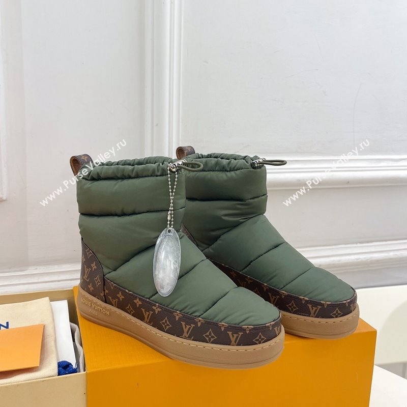 Louis Vuitton LV Cloud Ankle Boots in Nylon and Monogram canvas Green 2024 1ADD4Q (MD-241122066)