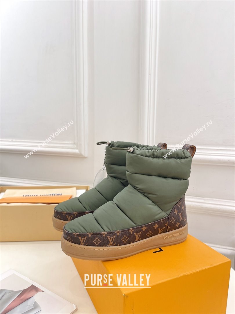 Louis Vuitton LV Cloud Ankle Boots in Nylon and Monogram canvas Green 2024 1ADD4Q (MD-241122066)