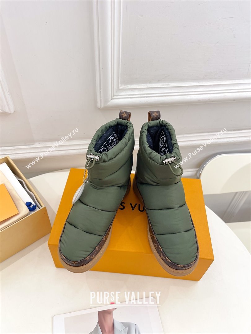 Louis Vuitton LV Cloud Ankle Boots in Nylon and Monogram canvas Green 2024 1ADD4Q (MD-241122066)