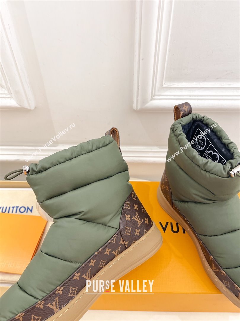 Louis Vuitton LV Cloud Ankle Boots in Nylon and Monogram canvas Green 2024 1ADD4Q (MD-241122066)