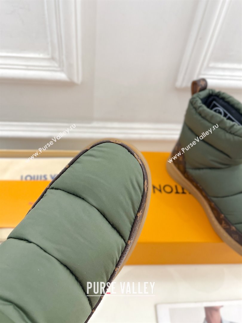 Louis Vuitton LV Cloud Ankle Boots in Nylon and Monogram canvas Green 2024 1ADD4Q (MD-241122066)