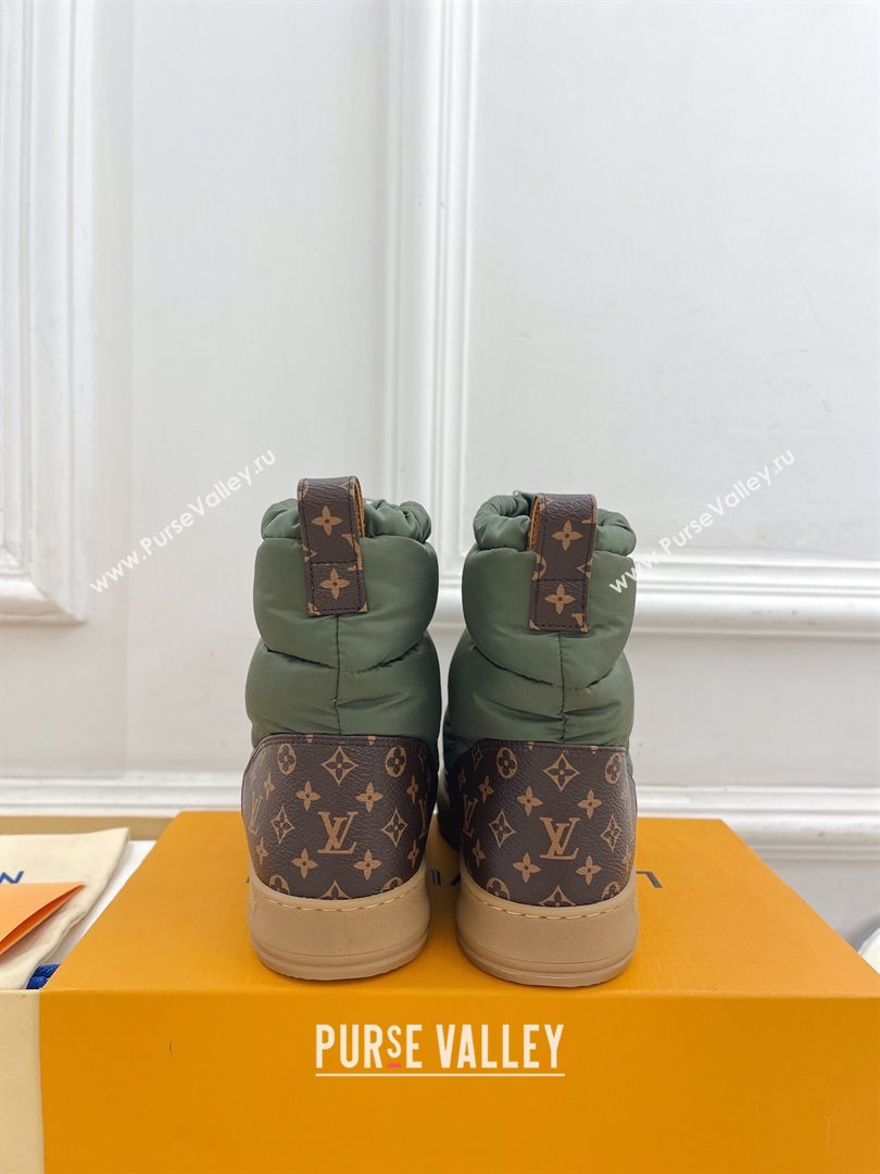 Louis Vuitton LV Cloud Ankle Boots in Nylon and Monogram canvas Green 2024 1ADD4Q (MD-241122066)