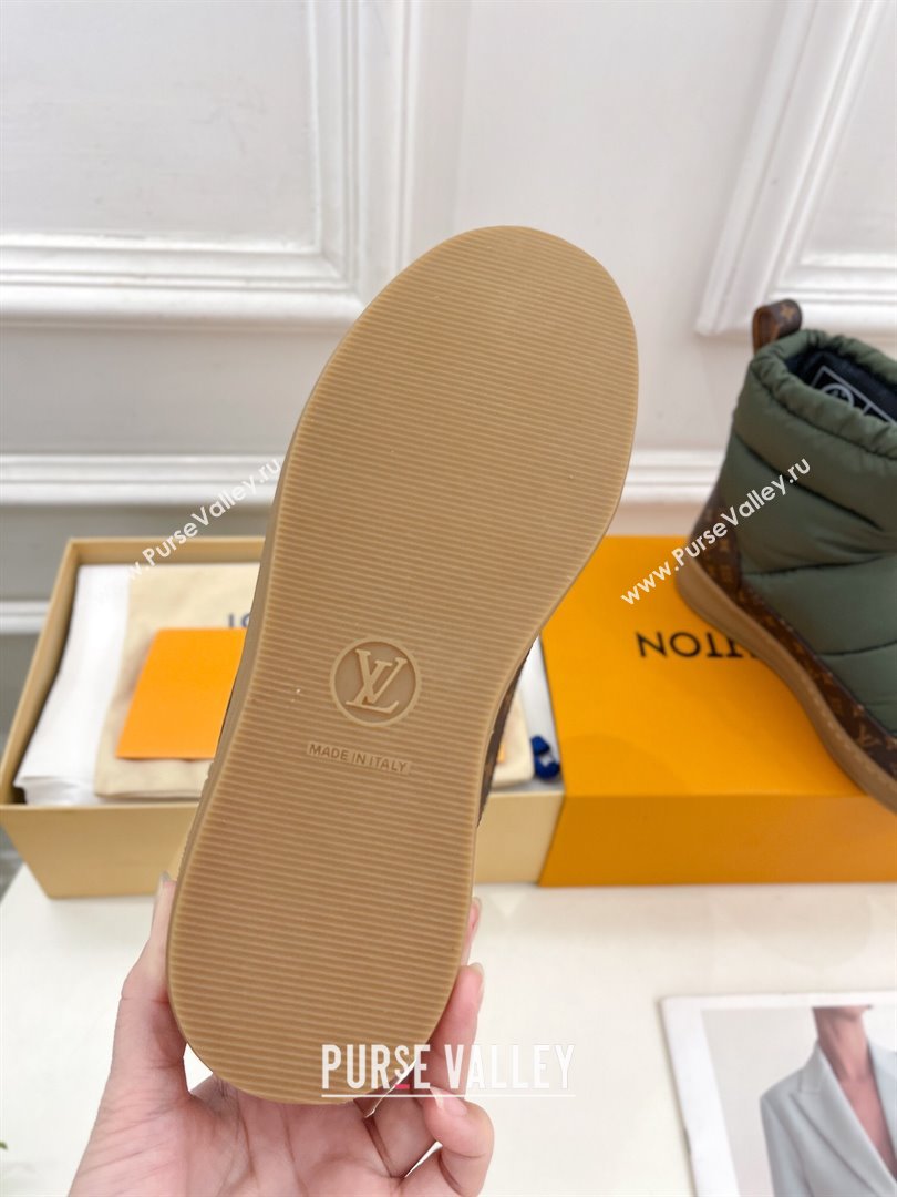 Louis Vuitton LV Cloud Ankle Boots in Nylon and Monogram canvas Green 2024 1ADD4Q (MD-241122066)